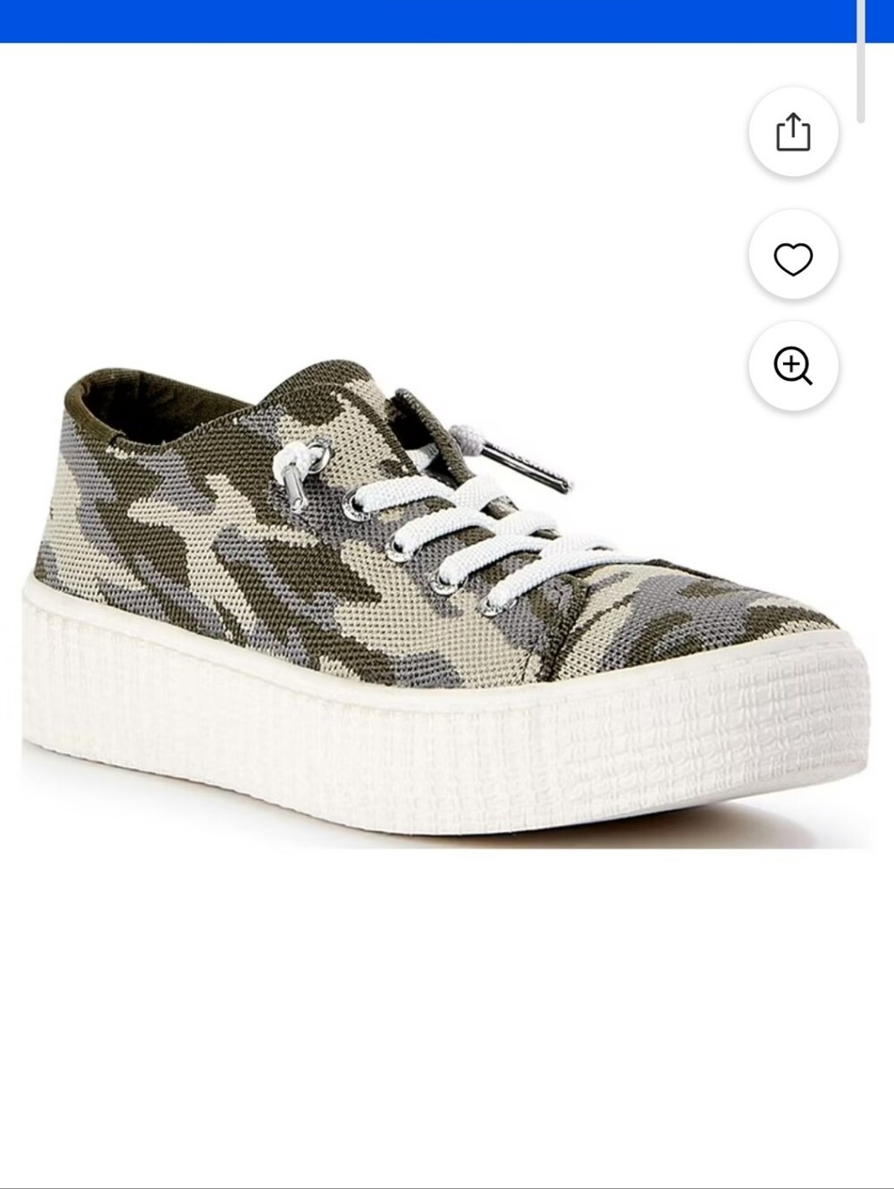 Camouflage Low-Top Sneakers - Gray Nwot 7